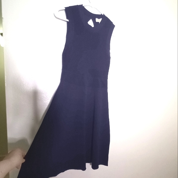 MICHAEL KORS Midi Dress, Yarn-like material beautiful, Night blue color size XS. - Picture 2 of 7